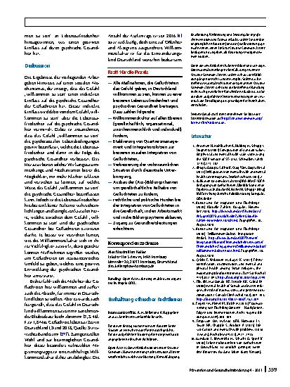 Vorschauseite 6: Die psychische Gesundheit von Geflüchteten in Deutschland