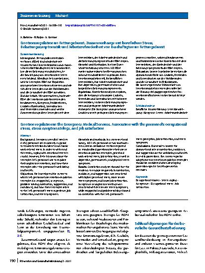 Vorschauseite 3: Emotionsregulation im Rettungsdienst