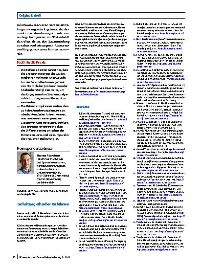 Vorschauseite 6: Zielorientierung, Burnout und Engagement im Hochschulkontext: Integration von Zielorientierung in das Study Demands-Resources-Modell