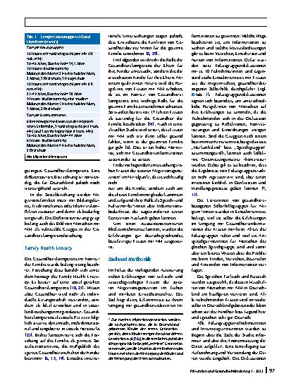 Vorschauseite 2: Gesundheitskompetenz für die Familie: Frauen mit Migrationshintergrund als Mittlerinnen
