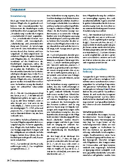 Vorschauseite 5: Gesundheitsverhalten und -förderung von ambulanten Pflegekräften
