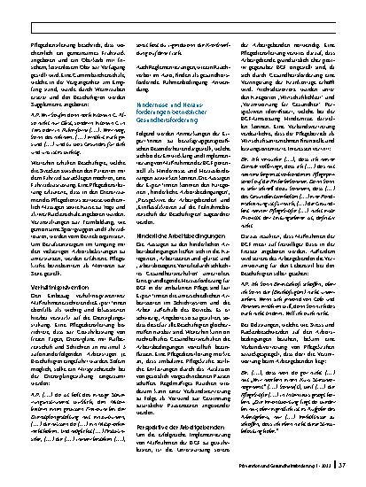 Vorschauseite 6: Gesundheitsverhalten und -förderung von ambulanten Pflegekräften