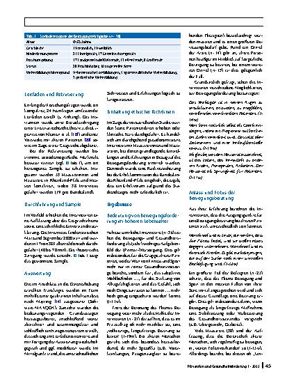 Vorschauseite 2: Potenziale der Bewegungsförderung älterer Menschen im hausärztlichen Setting – eine explorative Interviewstudie mit Allgemeinmedizinern