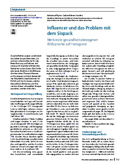 Vorschauseite 1: Influencer und das Problem mit dem Sixpack
