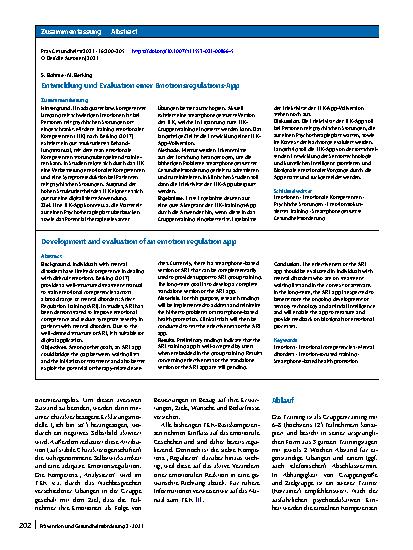 Vorschauseite 3: Entwicklung und Evaluation einer Emotionsregulations-App
