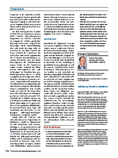 Vorschauseite 6: Achtsamkeit in der Schule (AISCHU) – Evaluation der Weiterbildung für Lehrkräfte zur Stressreduktion