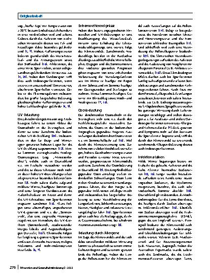 Vorschauseite 2: Klimawandel und Gesundheit – klimabedingte Gesundheitsrisiken im deutschen Sport