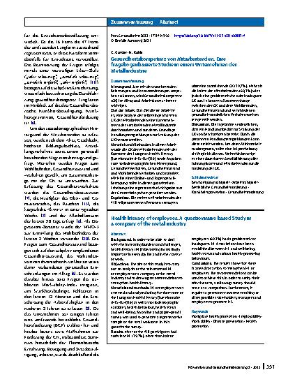 Vorschauseite 3: Gesundheitskompetenz von Mitarbeitenden