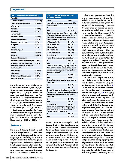 Vorschauseite 4: Bewegungsanleitung und Ernährungsberatung bei Krebspatienten – Ergebnisse eines 5-Jahres-Follow-up