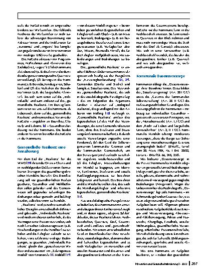 Vorschauseite 2: Die „gesunde Kommune“ im Lichte „großer Wenden“ – ein sozialökologisch fundiertes Ziel kommunaler Gesundheitsförderung (KoGeFö)