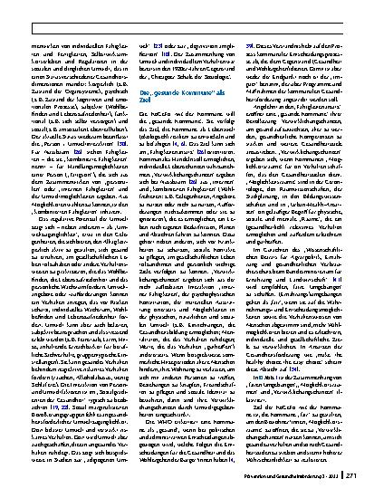 Vorschauseite 6: Die „gesunde Kommune“ im Lichte „großer Wenden“ – ein sozialökologisch fundiertes Ziel kommunaler Gesundheitsförderung (KoGeFö)