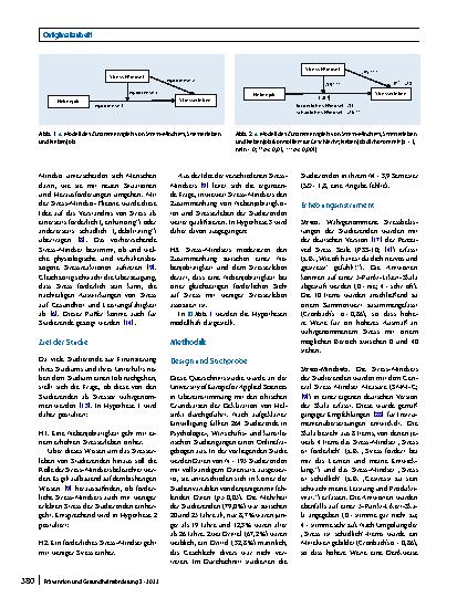 Vorschauseite 2: Stress bei Studierenden mit und ohne Nebenjob