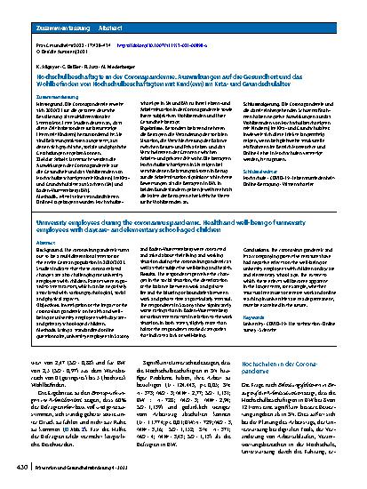 Vorschauseite 3: Hochschulbeschäftigte in der Coronapandemie