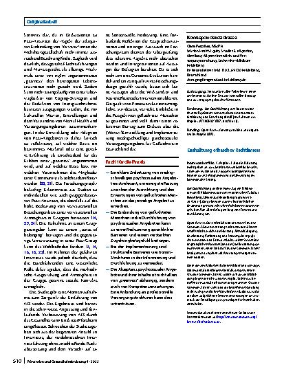 Vorschauseite 6: Förderung der psychischen Gesundheit von geflüchteten Menschen