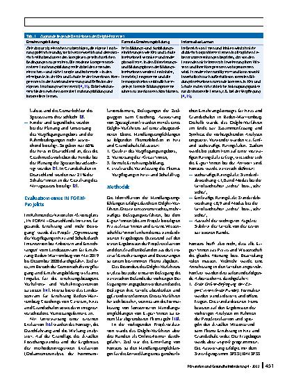 Vorschauseite 2: Optimierung der Verpflegung in Kita und Grundschule