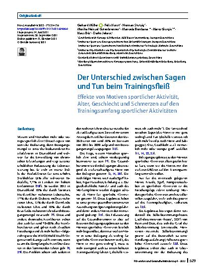 Vorschauseite 1: Der Unterschied zwischen Sagen und Tun beim Trainingsfleiß