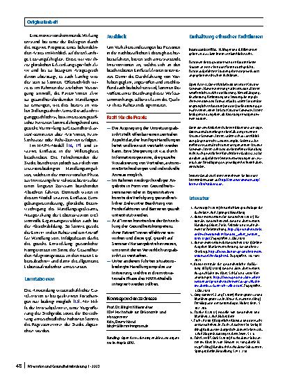 Vorschauseite 5: Gesundheitsbezogene Verhaltensänderungen in der nachberuflichen Lebensphase