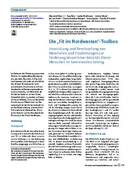 Vorschauseite 1: Die „Fit im Nordwesten“-Toolbox