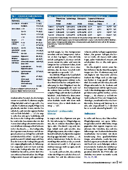 Vorschauseite 4: Selbstimage und öffentliches Image des Pflegeberufs: eine quantitative und qualitative Querschnittsstudie