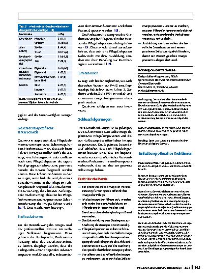 Vorschauseite 6: Selbstimage und öffentliches Image des Pflegeberufs: eine quantitative und qualitative Querschnittsstudie