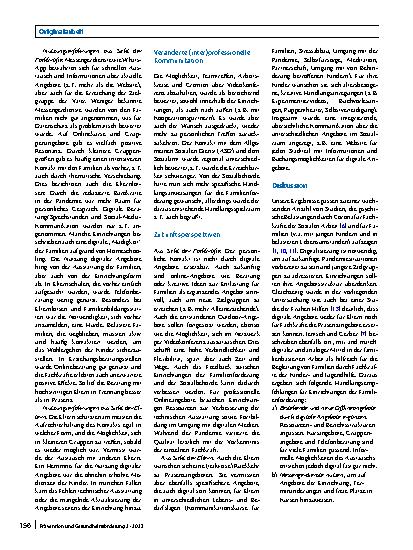 Vorschauseite 4: Aus Corona für die Zukunft familienfördernder Angebote lernen
