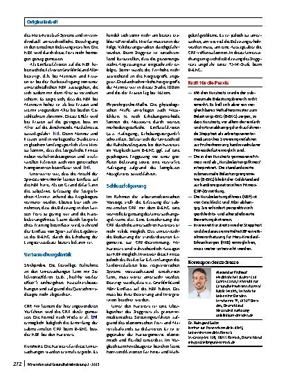 Vorschauseite 6: Messung der kardiorespiratorischen Fitness mit unterschiedlichen Kurzbelastungstests