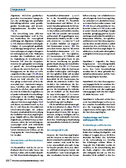 Vorschauseite 2: Mentalisierungsfähigkeit, Mentalisierungsinteresse und Persönlichkeitsdimensionen