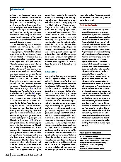 Vorschauseite 6: Mentalisierungsfähigkeit, Mentalisierungsinteresse und Persönlichkeitsdimensionen