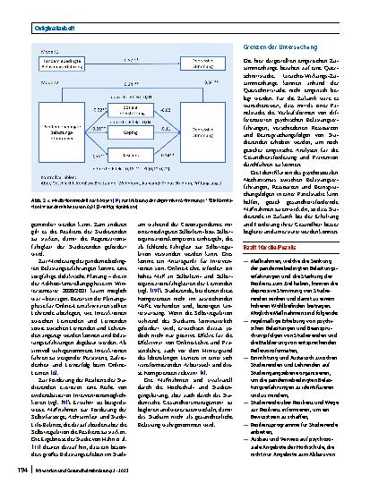Vorschauseite 6: Pandemiebedingte Belastungserfahrungen, Ressourcen und depressive Stimmungen von Studierenden am Ende des Online-Wintersemesters 2020/21