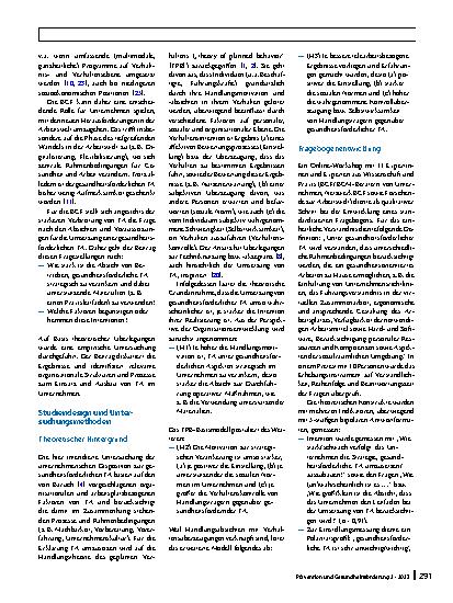Vorschauseite 2: Betriebliche Absichten für gesundheitsförderliche Telearbeit nach dem COVID-19-Lockdown 2020