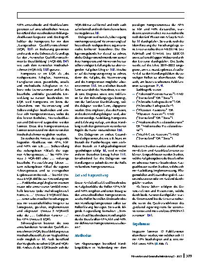 Vorschauseite 2: Kompetenzniveaus neuer Rollen in der Schweizer Gesundheitsversorgung: eine Literaturrecherche