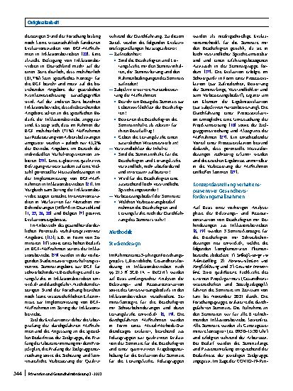 Vorschauseite 2: Evaluation verhaltenspräventiver Gesundheitsförderungsmaßnahmen in Inklusionsbetrieben