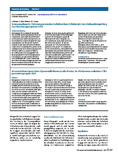 Vorschauseite 3: Bewegungsbasierte Förderung prosozialen Verhaltens beim Schuleintritt