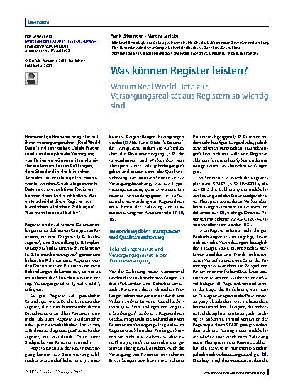 Vorschauseite 1: Was können Register leisten?