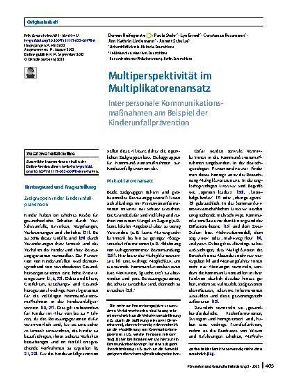 Vorschauseite 1: Multiperspektivität im Multiplikatorenansatz