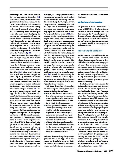 Vorschauseite 2: Akzeptanz und Nutzungsbedingungen digitaler Interventionen zur Distressprävention bei Studierenden