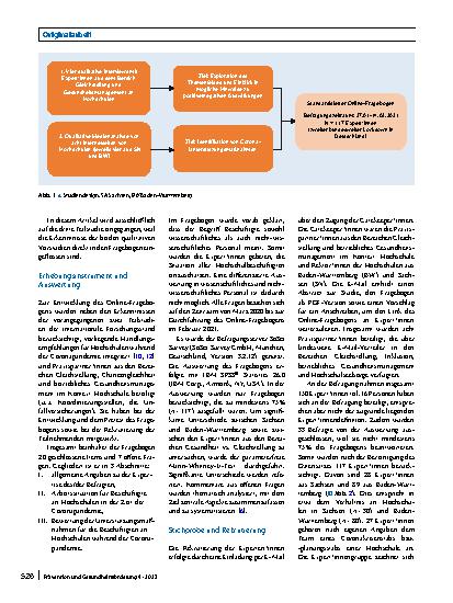 Vorschauseite 4: Auswirkungen der Corona-Unterstützungsmaßnahmen auf die subjektive Gesundheit und das Wohlbefinden der Beschäftigten in staatlichen Hochschulen aus Sicht von Expert*innen
