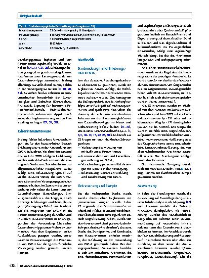 Vorschauseite 2: Digitale Gesundheitsanwendungen (DiGA) in der Primärversorgung – Erfahrungen und Beobachtungen von Hausärzt*innen hinsichtlich der Anwendung von DiGA