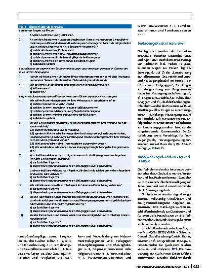 Vorschauseite 4: Kommunal verankerte Versorgungsstrukturen zur Förderung der Ernährungsgesundheit in den ersten 1000 Tagen – eine Analyse des aktuellen Status quo