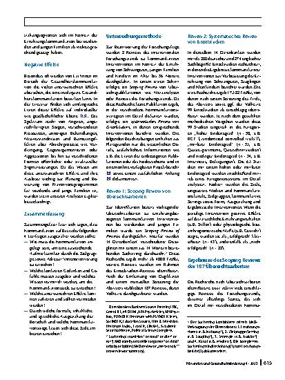 Vorschauseite 4: Ernährungskommunikation in Schwangerschaft und früher Kindheit: Erkenntnisse aus zwei Literaturreviews