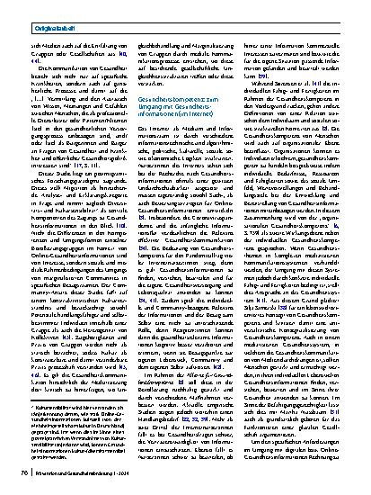 Vorschauseite 2: Diversitätsund kultursensible Gesundheitsinformationen für mehr digitale Gesundheitskompetenz: Eine kollaborative Community-Forschung zu Barrieren und Bedarfen