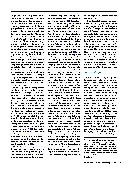 Vorschauseite 5: Diversitätsund kultursensible Gesundheitsinformationen für mehr digitale Gesundheitskompetenz: Eine kollaborative Community-Forschung zu Barrieren und Bedarfen