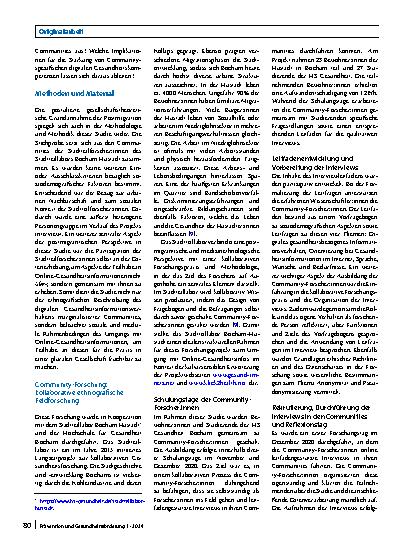 Vorschauseite 6: Diversitätsund kultursensible Gesundheitsinformationen für mehr digitale Gesundheitskompetenz: Eine kollaborative Community-Forschung zu Barrieren und Bedarfen