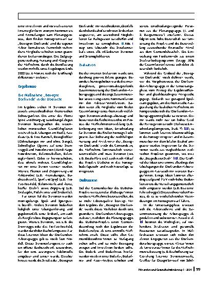 Vorschauseite 5: Planung und Implementierung einer baulichen Maßnahme zur Bewegungsförderung im ländlichen Raum – die „Bewegte Dorfrunde“ Wülfershausen
