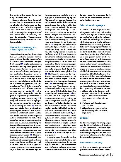 Vorschauseite 4: Arbeitsanforderungen und Ressourcen der digitalen Mediennutzung bei Lehrkräften