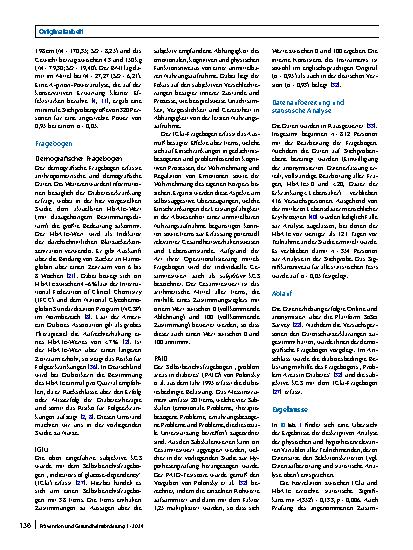 Vorschauseite 4: Selbst eingeschätzte kognitive Glukosesensitivität: Zusammenhang mit Langzeitblutzuckerspiegel und diabetesbedingter Belastung bei Individuen mit Typ-1-Diabetes