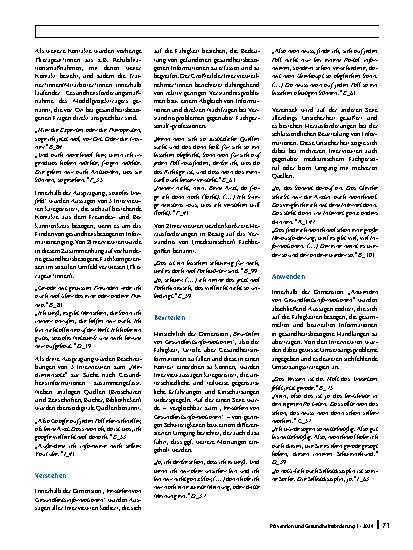 Vorschauseite 4: Subjektive Gesundheitskompetenz von Langzeitarbeitslosen – eine qualitative Studie