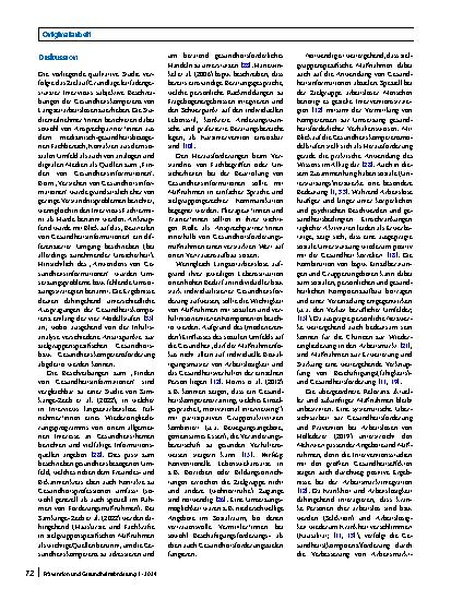 Vorschauseite 5: Subjektive Gesundheitskompetenz von Langzeitarbeitslosen – eine qualitative Studie
