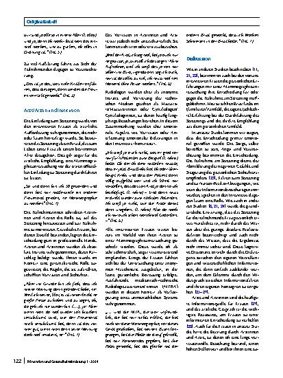 Vorschauseite 6: Was motiviert Frauen zur Teilnahme am Mammographiescreening? Ergebnisse einer qualitativen Analyse von Interviews