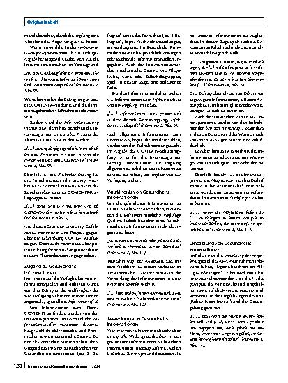Vorschauseite 4: Gesundheitsinformationen in der Pandemie – Wahrnehmungen von Menschen mit einer chronisch obstruktiven Lungenerkrankung